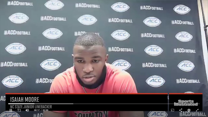 Isaiah Moore unc postgame screenshot